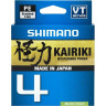 Леска плетёная SHIMANO KAIRIKI 4 PE 150 м зеленая 0,06 мм 4,4 кг LDM54TE0606015G